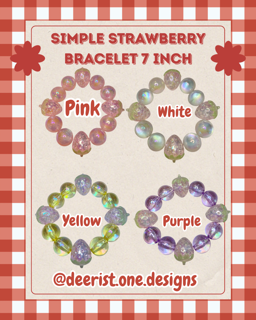 Simple Strawberry Bracelet
